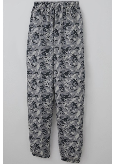 Breeze Erkek Çocuk Pijama Takımı Kamuflaj Desenli 9-12 Yaş, Gri