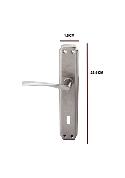 Oda Kapı Kolu Nikel İnox Aynalı Sağa Sola Uygun İç Dış Ahşap Pvc Metal Çelik Kapısı Tutamağı 1 Takım