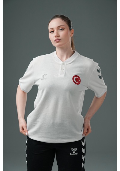 Hummel Armin Milli Takım Bebe Yaka Tişört Beyaz