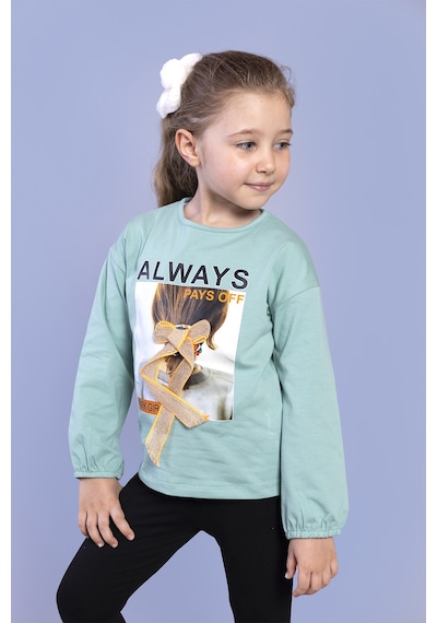 Toontoy Kids Toontoy Kız Çocuk Baskılı Kol Ucu Lastikli Tişört Yeşil Toontoy Kids Toontoy Kız Çocuk Baskılı Kol Ucu Lastikli Tişört Yeşil