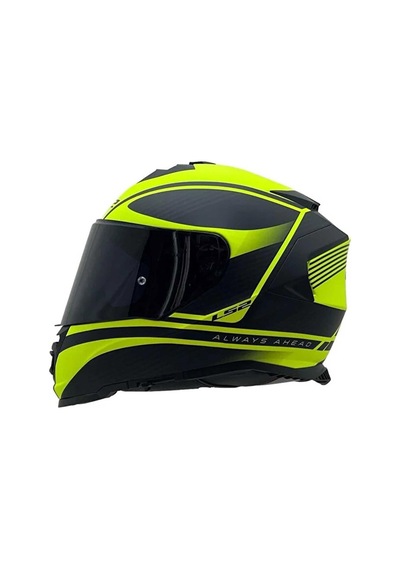 Ls2 Storm 2 Dodger Full Face Motosiklet Kaskı Şeffaf + Siyah Vizörlü Siyah - Sarı