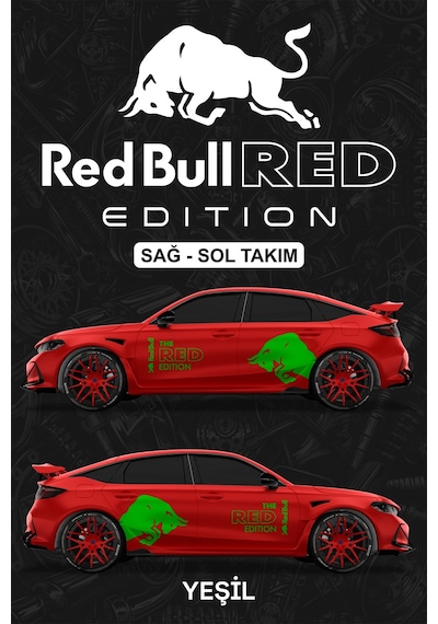 Red Bull Red Edıtıon Sticker - Yan Gövde Kaplama Seti Yeşil - 864812517