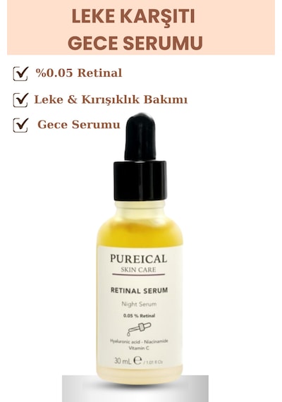 Pureical Retinal Serum Leke Karşıtı, Kırışıklık Karşıtı Anti Aging Gece Serumu