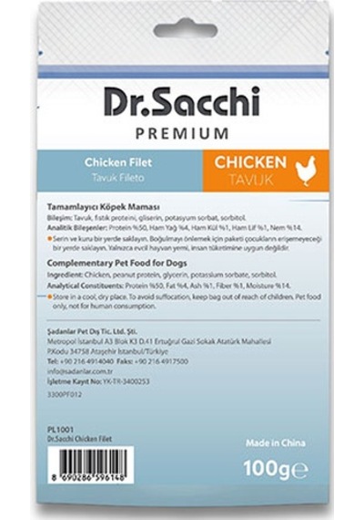Dr.sacchi Premium Tavuk Fileto Tahılsız Köpek Ödülü 100 Gr 109-30014.01