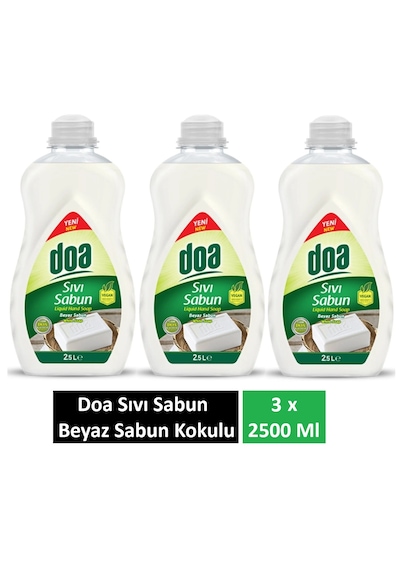Doa Sıvı Sabun Beyaz Sabun Kukokulu 2.5 Lt X 3 Adet