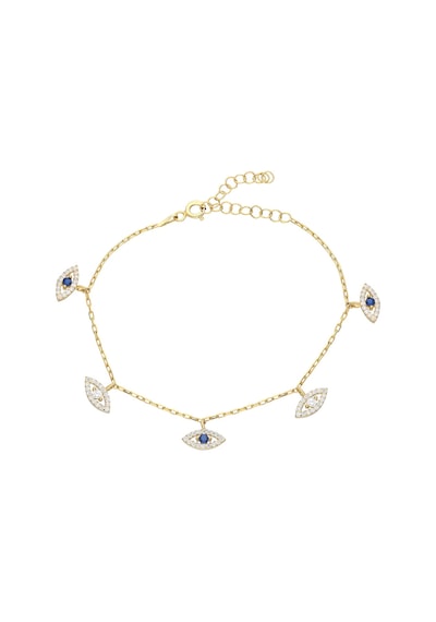 Zirkon Taşlı Bileklik 717025 Gold