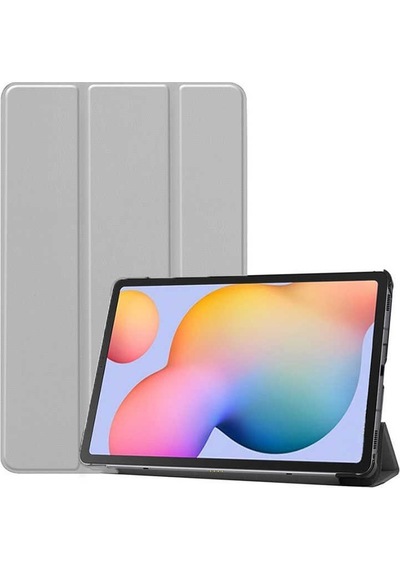 Galaxy Tab S6 Lite 2020 Sm-p610-sm-p615 Uyumlu Smart Cover Standlı 1-1 Tablet Kılıfı - Gri - T13578