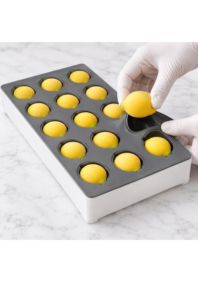 Fida Çerçeve Ayaklı Mini Meyve Silikon Dondurma Kalıbı Limon Gri