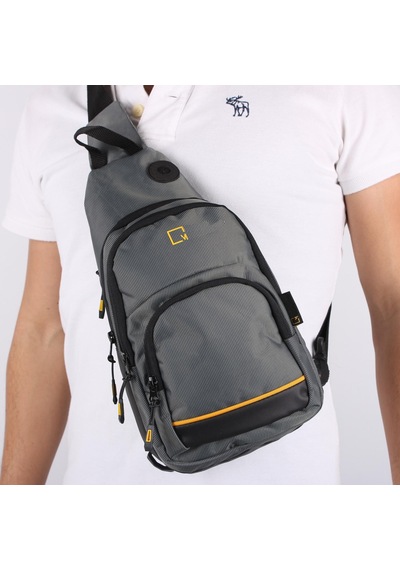 Bagacar Mega Model 1006 Gri Unisex Body Bag Omuz Çantası