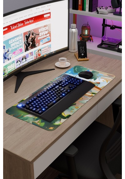 Kachina Genshin Impact Anime Oyuncu V1 - 70x30 Xl Gaming Mouse Pad Fare Altlığı