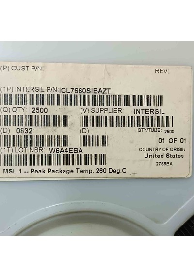 Icl7660sıbazt Soıc8 Intersıl Smd Entegreler 6 Adet
