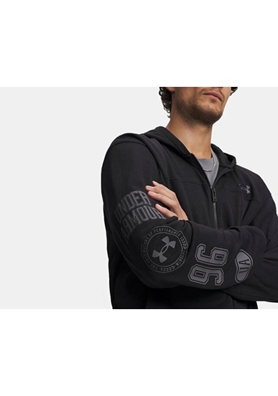 Under Armour Ua Rival Lw Graphic Fz Erkek Günlük Ceket 6014687-001 Siyah Siyah