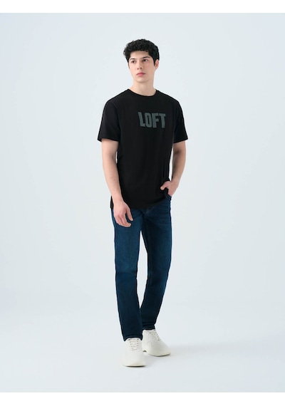 Loft Regular Fit Siyah Erkek T-shirt Lf2038465 Siyah