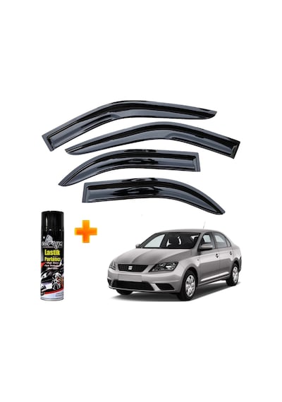 Seat Toledo Mügen Cam Rüzgarlığı 2013-2017 Arası 4 Lü Takım +500ml Lastik Parlatıcı