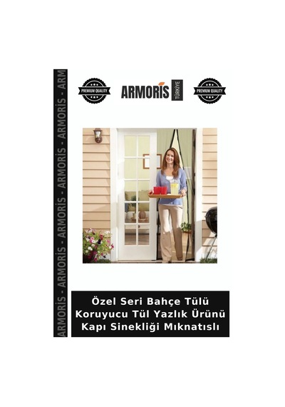 Özel Seri Bahçe Tülü Koruyucu Tül Yazlık Ürünü Kapı Sinekliği Mıknatıslı