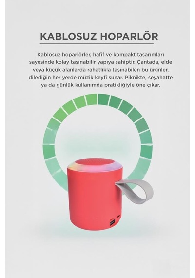 Özel Seri Teknik Ürün Cep Aksesuarı Küçük Alet Bluetooth Hoparlör D24 Kırmızı