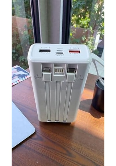 H004 20000 Mah Power Bank Pd 30w Ve Usb 22.5w Fast Hızlı Şarj Dahili Type C Ve Lightning Kablolu Dünya Standartlar