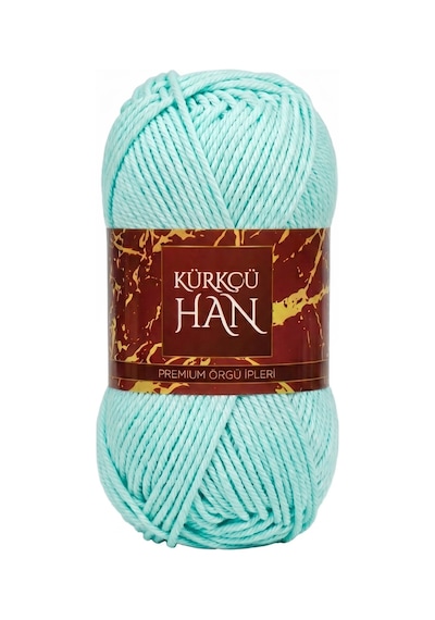 Kürkçü Han Cotton Comfort 100gr Pamuklu Makrome Punch Amigurumi Örgü İpi - Açık Turkuaz