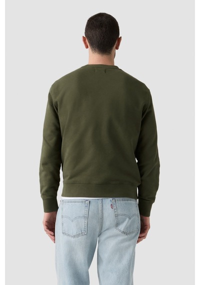 Levi's Orijinal Hm Crew Deep Depths French Terry %100 Pamuk Yeşil Sweatshirt-24599