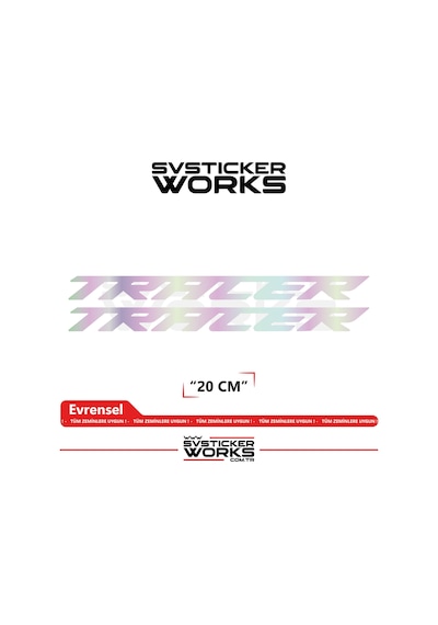 Yamaha Tracer 7 / 9 / Gt Uyumlu Yazı Sticker Yüksek Kalite Özel Kesim Folyo 2'li Set Hologram