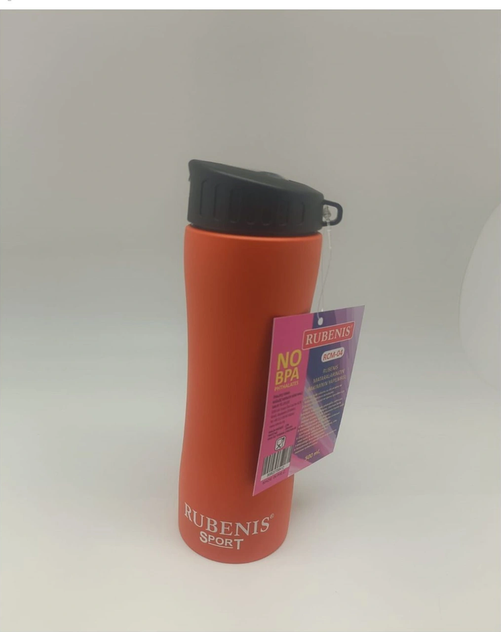 Rcm-04 500ml Ince Gövde Çelik Matara Turuncu 1 Adet Turuncu