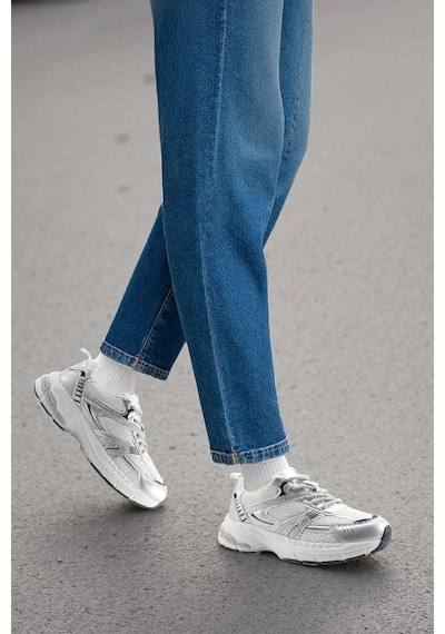 Lumberjack Pentagon 5fx Beyaz Kadın Sneaker 000000000101939240 Beyaz-gumus Beyaz - Gümüş