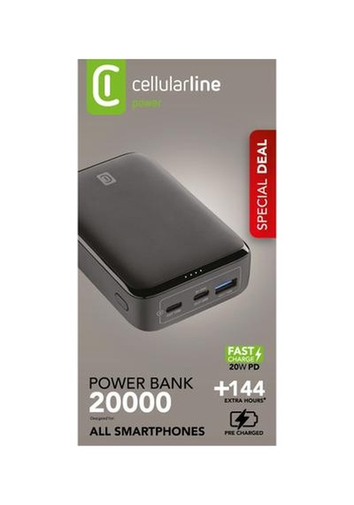 Cellularline Essence 20.000 Mah Powerbank Siyah