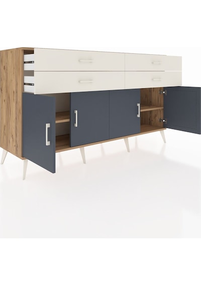 Hyperion Konsol 2 Raflı 4 Çekmeceli 8 Kapaklı 176x44x99 Çam-antra Çam-antrasit/aytaşı Hyperion Konsol 2 Raflı 4 Çekmeceli 8 Kapaklı 176x44x99 Çam-antra Çam-antrasit/aytaşı