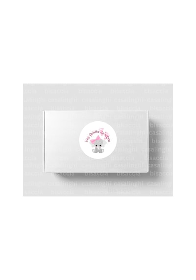 Hoş Geldin Bebeğim Etiketi Pembe Kız Bebek Yuvarlak Mat Çıkartma Cute Round Sticker 4 Cm 45 Adet Çok Renkli