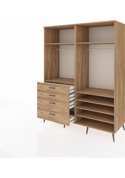 Kronos Gardrop 7 Raflı 4 Çekmeceli 2 Askılı 176x59x221 Çam-çam Çam Kronos Gardrop 7 Raflı 4 Çekmeceli 2 Askılı 176x59x221 Çam-çam Çam