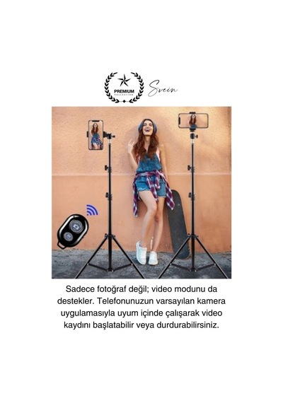 Bluetooth Kablosuz Uzaktan Kumanda İos Android Uyumlu Selfie Fotoğraf Video Çekme Remote Shutter Diğer