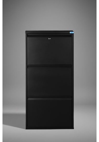 Metal Ayakkabılık 3'lü Kilitli Model Siyah