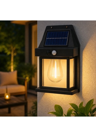 Buffer Ampul Model 3 Modlu Solar Led Duvar Lambası, Güneş Enerjili, Şarjlı Kablosuz Dış Mekân Apliği, Bahçe 11