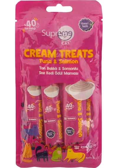 Supreme Cat Sıvı Kedi Ödül Maması Karma Paket 5 Paket Toplam 20x14 Gr