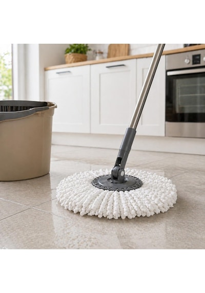 Orret Home Döner Vileda Yedek Mop Ucu Mikrofiber Temizlik Bezi 35 Cm Tüm Modellerle Uyumlu Vileda Başlığı Döner M