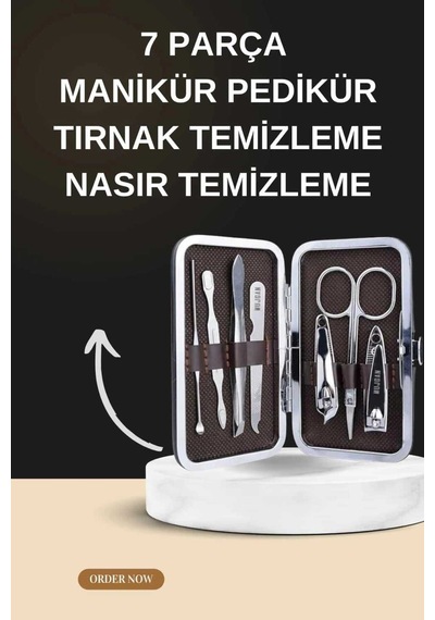 Elektrikli Manikür Pedikür Seti 2 Hızlı 6 Uçlu El Bakımı