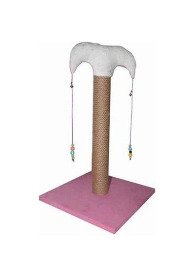 İnce Kedi Tırmalama Tahtası 50 Cm Pembe