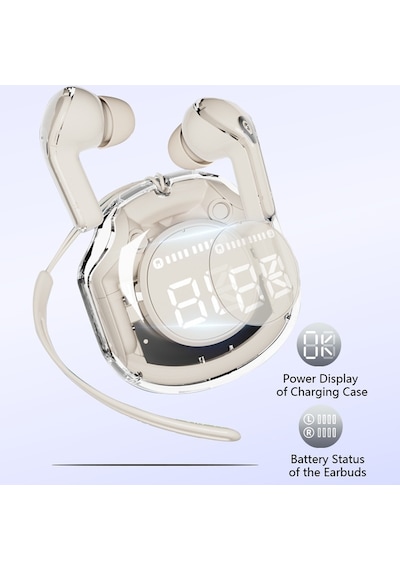 Air39 Bluetooth 5.3 Dijital Ekranlı Kulaklık Kulak İçi Gürültü Azaltma Stereo Kablosuz Kulaklık