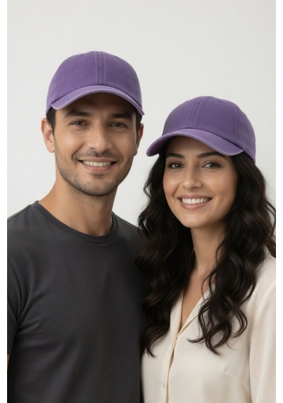 Mollycrush Unisex Mor Yıkamalı Kot Beyzbol Şapkası Ayarlanabilir Outdoor Spor Kep Mor