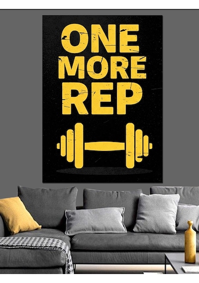 Ahşap Tablo Halter Kaldıran Güçlü Motivasyon