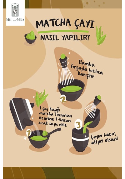 Vanilya Aromalı Matcha Tozu 25g, Vanilla Matcha Powder