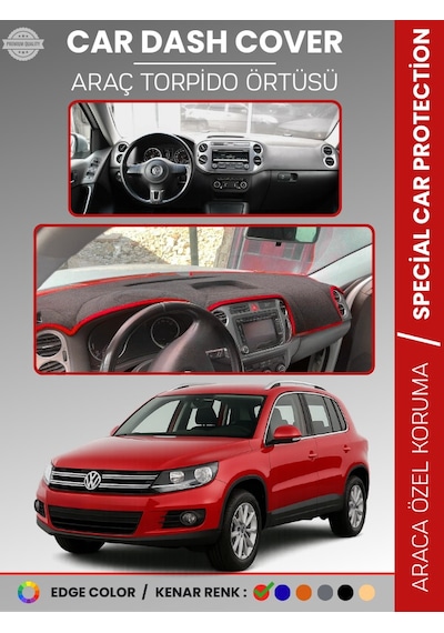 Volkswagen Tıguan 2007-2015 Torpido Örtüsü Ön Göğüs Koruma Torpido Koruma Tam Uyum Araca Özel - 399 Stiloto