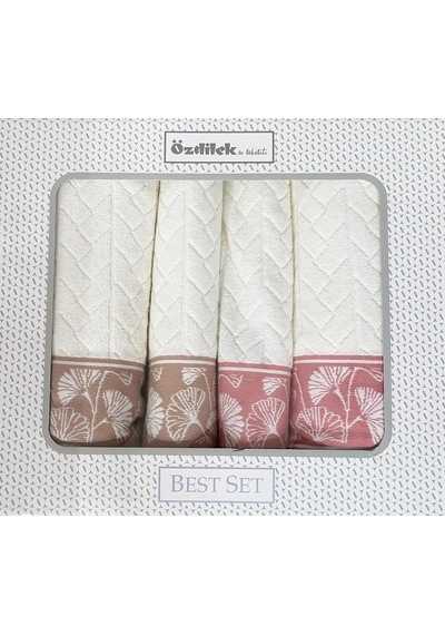 Özdilek Loseta Best Set Hamam Takımı Bej-pembe Çok Renkli