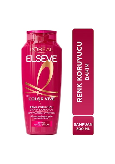3 Adet Elseve Şampuan 300 Ml Colorvive Renk Koruyucu Bakım
