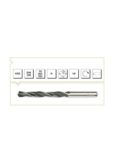 Mte Hss Dın 338 4,4 Mm Haddeli Matkap Ucu