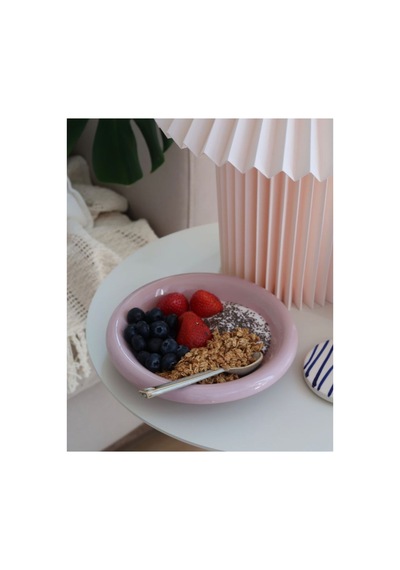 Pembe Donut Seramik Yemek Tabağı 21,5 Cm Pembe - 857416020 Pembe