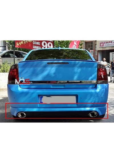 Opel Vectra Uyumlu C Arka Tampon Eki Çift Çıkış Fiberglass Boyasız
