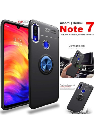 Xiaomi Redmi Note 7 Stantli Yüzüklü Manyetik Kaliteli Kilif 336548780