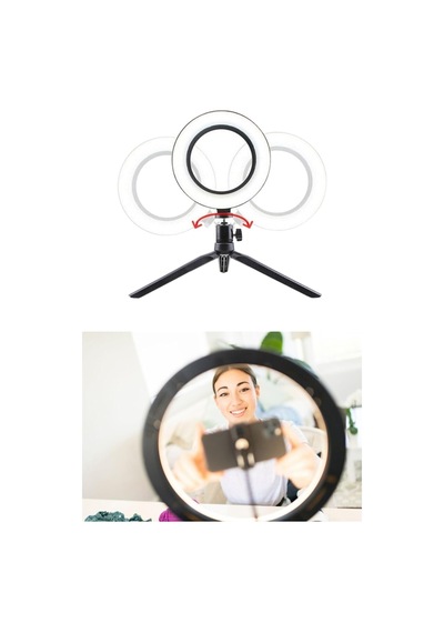8inç 20cm Youtube Instagram Tiktok Selfie Stüdyo Video Fotoğraf Ring Light Tripod Led Halka Işık