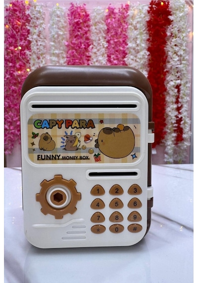 Mini Kasa Kumbara Küçük Boy Capybara Figürlü Atm Kasa Kumbara 1 Adet